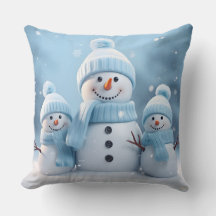 Kerstman Kerst Sneeuwpop Worp Kussen