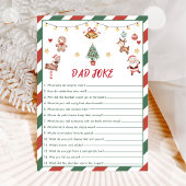 Kerstman Kerst Vader grap Baby Shower Spelkaart Kaart