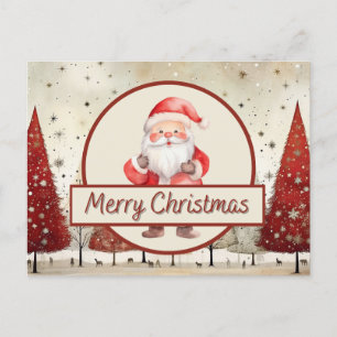 Kerstman, Kerst, Vakantie Briefkaart