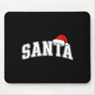 Kerstman Kerst Varsity Tekst Met Hoed Familie Kers Muismat