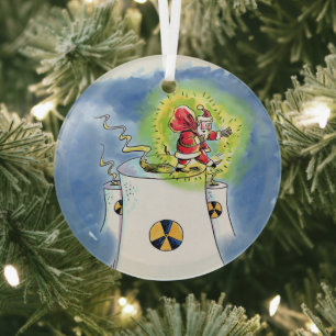 Kerstman kerstbal glazen ornament