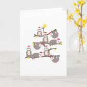 Kerstman Kerstboom Kerstman Muts Kaart (Gele Bloem)