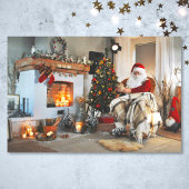 Kerstman Kerstboom Lichten Tissuepapier