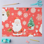 Kerstman Kerstboom Sneeuwvlokken Kerstmis Tissuepapier (Craft)