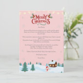 Kerstman Kerstbrief Kaart (Staand voorkant)