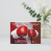 Kerstman Kerstfeest Grappige Humor Boxing Day Feestdagenkaart (Staand voorkant)