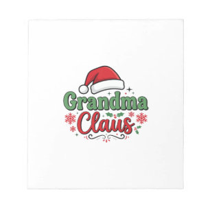 Kerstman Kersthoed Oma Claus Notitieblok