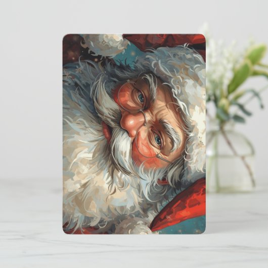 Kerstman kerstkaart (Staand voorkant)