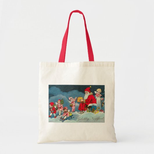 "Kerstman"  kerstkaart Tote Bag (Voorkant)