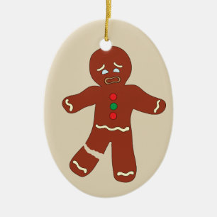 Kerstman Kerstkoek Grappige Kerstornament Keramisch Ornament