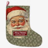  Kerstman Kerstkous personaliseren Grote Kerstsok (Voorkant)