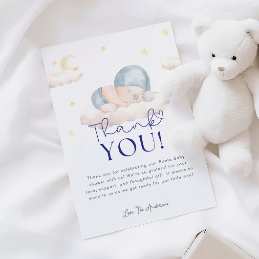 Kerstman Kerstman Baby Boy Douche Dank u kaart