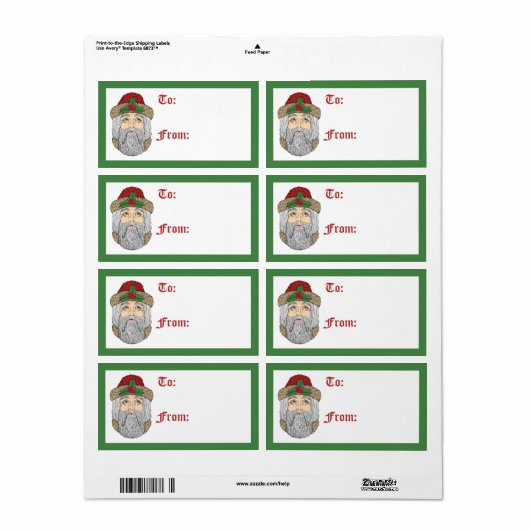 Kerstman/kerstman Etiket (Full Sheet)