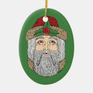 Kerstman/kerstman Keramisch Ornament