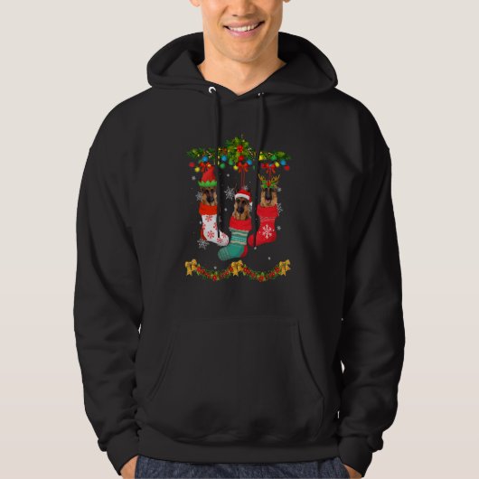 Kerstman: kerstman met herdersok Xmas rendierkerst Hoodie (Voorkant)