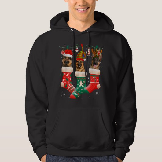 Kerstman: kerstman met herdersok Xmas rendierkerst Hoodie (Voorkant)