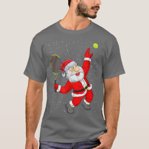 Kerstman Kerstman speelt tennis Grappig tennis T-shirt