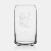 Kerstman Kerstmelk Blikvorm Glas (Achterkant)