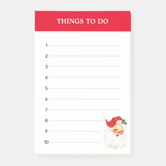 Kerstman Kerstmis Bewerkbare Dingen Om Te Doen Post-it® Notes (Voorkant)