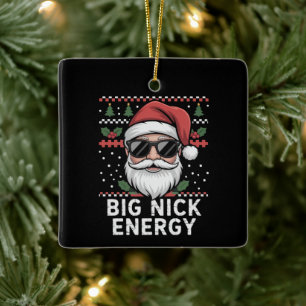 Kerstman Kerstmis Big Nick Energie Feest Grappig Keramisch Ornament