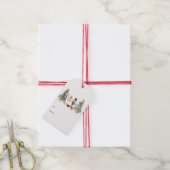 Kerstman Kerstmis  Cadeaulabel (Met Touw)