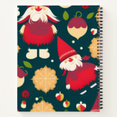 Kerstman Kerstmis Decoraties Water Patroon Notitieboek (Achterkant)