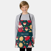 Kerstman Kerstmis Decoraties Water Patroon Schort (Gedragen)