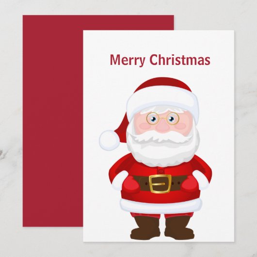 Kerstman Kerstmis  Feestdagenkaart (Voorkant / Achterkant)