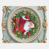 Kerstman Kerstmis Fleece Deken (Voorkant (Horizontaal))