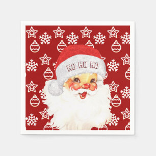 Kerstman Kerstmis HO HO HO op Rood Servet