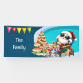 Kerstman Kerstmis in juli Pool Party Banner (Horizontaal)