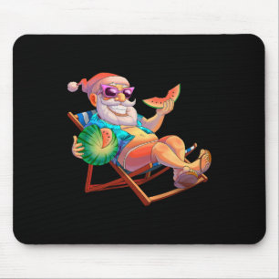 Kerstman Kerstmis in juli Zomer Vakantie Strand Muismat