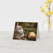 Kerstman Kerstmis Kaart (Gele Bloem)