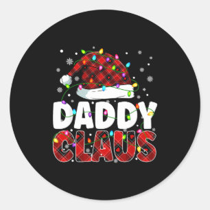 Kerstman Kerstmis Kersthoed Familie Match Ronde Sticker