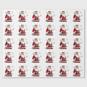 Kerstman Kerstmis Kerstman Japanse Kunst Samurai Cadeaupapier