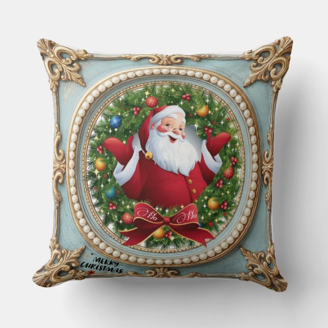 Kerstman Kerstmis  Kussen (Voorkant)