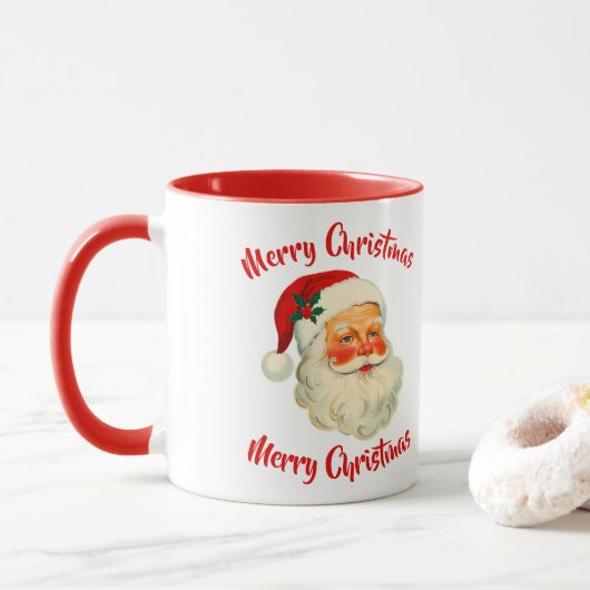 Kerstman Kerstmis Mok (Met donut)