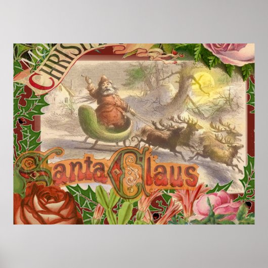 Kerstman Kerstmis Poster (Voorkant)