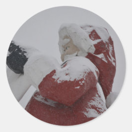 Kerstman Kerstmis Ronde Sticker
