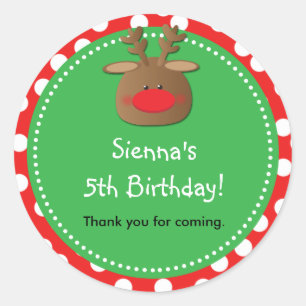 Kerstman Kerstmis Stip Favor Sticker