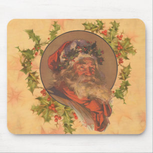 Kerstman Kerstmis Vintage Portret Muismat