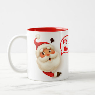 Kerstman Kerstmok - Ho Ho Ho Tweekleurige Koffiemok