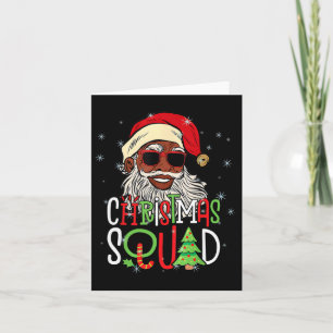 Kerstman Kerstploeg Zwarte Mannen Afro-Amerikaans  Kaart