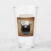 Kerstman, kerstschrijfmachine met Goede Lijst voo Glas (Achterkant)