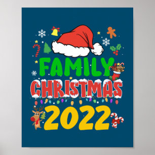 Kerstman kerstteam 2022, Santa Elf Squa Poster
