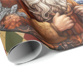  Kerstman Kerstvakantie Kerstmis Cadeaupapier (Rol Hoek)