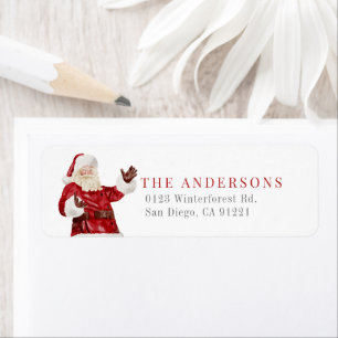 Kerstman Kerstvakantie Retouradres Etiket