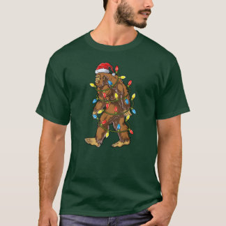 Kerstman Kerstverlichting Xmas Boys Mannen meisje T-shirt