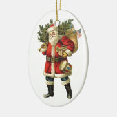 Kerstman Kerstversiering Naam toevoegen Keramisch Ornament (Links)