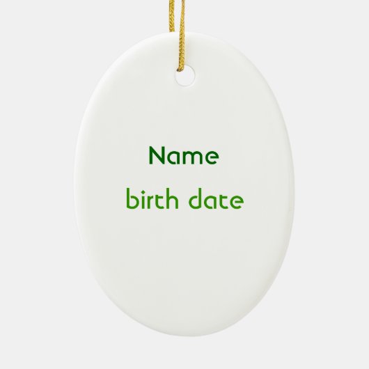 Kerstman Kerstversiering Naam toevoegen Keramisch Ornament (Achterkant)